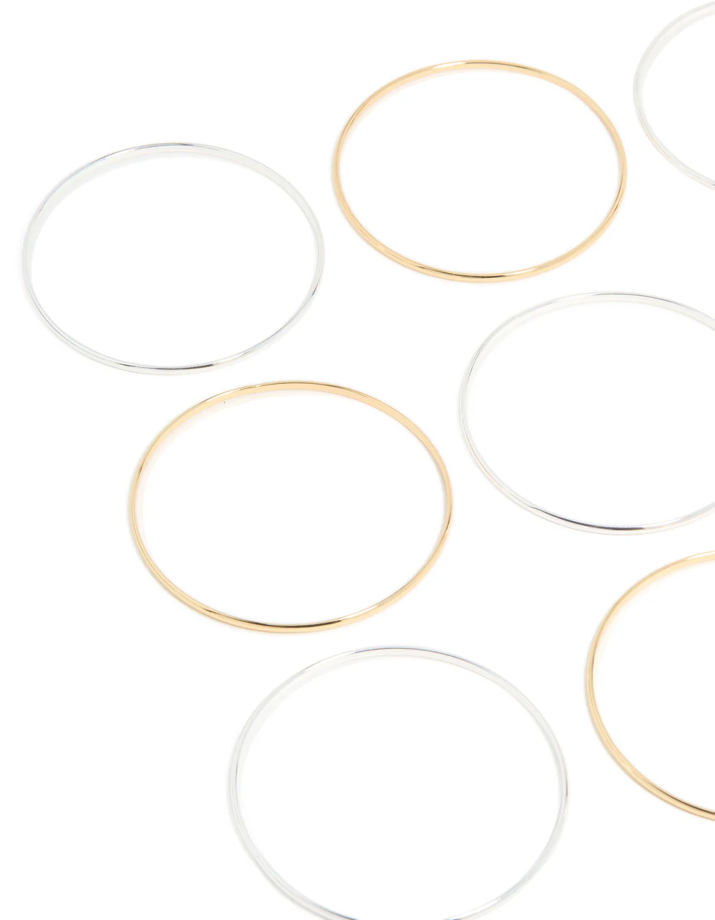 Mixed Metal Plated Thin Bangles 12-Pack - Image 2