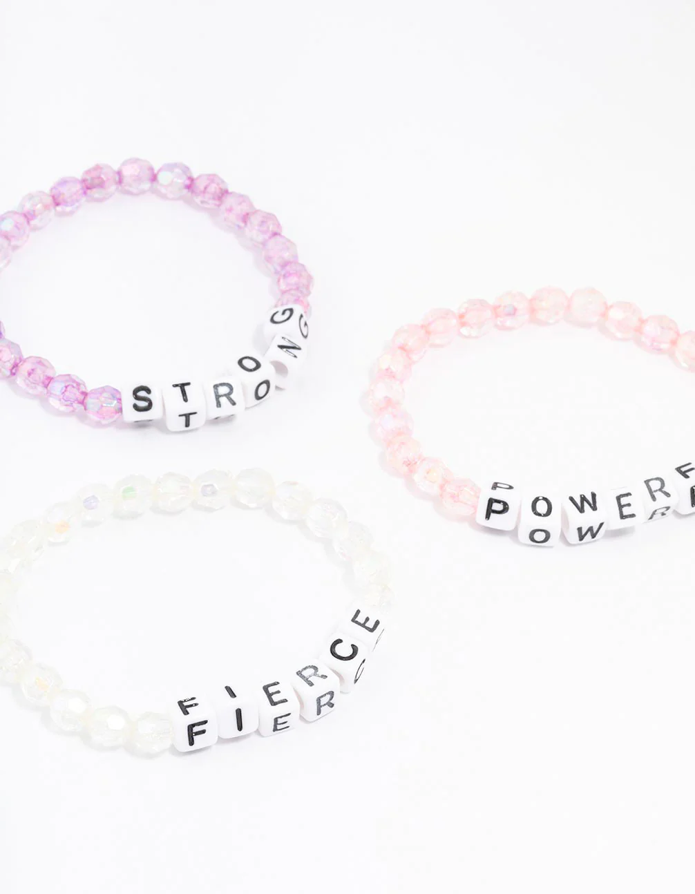 Rainbow Affirmation Stretch Bracelets 5-Pack - Image 3