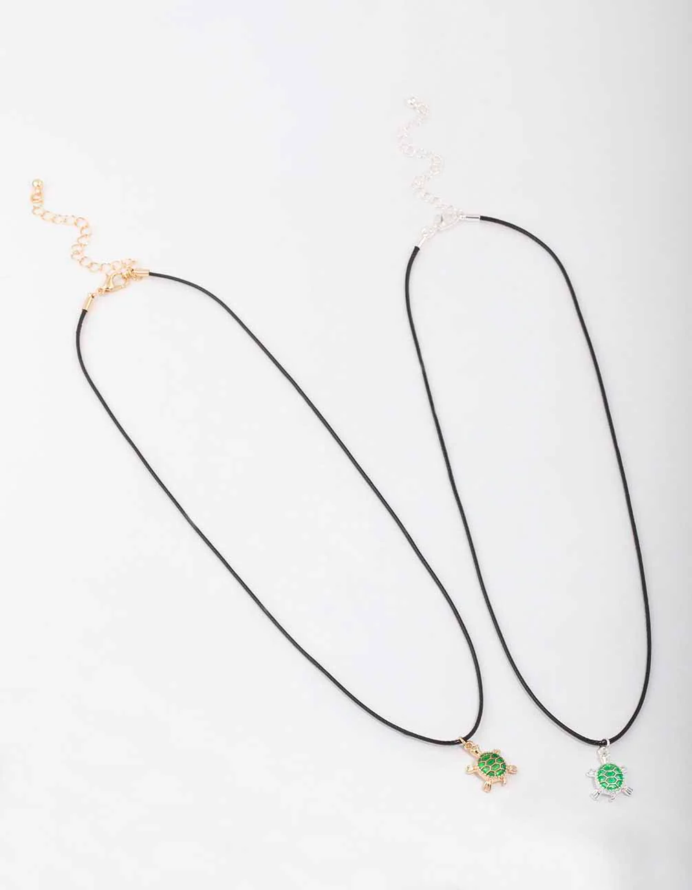 Mixed Metal Rope Turtle Necklace - Image 2