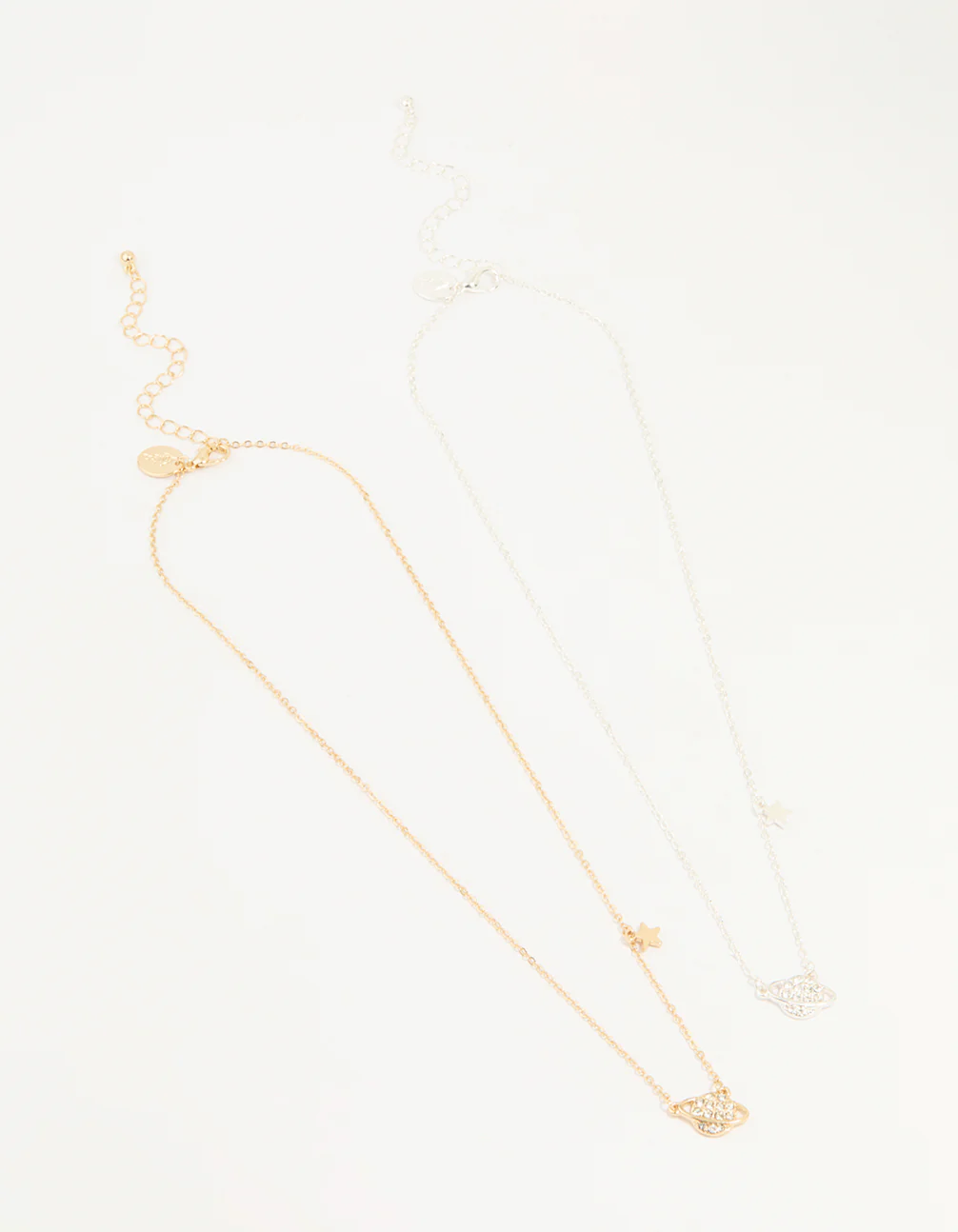 Mixed Metal Star & Planet Necklaces 2-Pack - Image 2