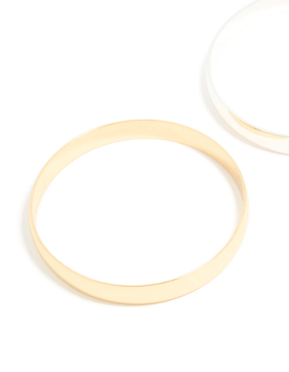 Mixed Metal Thick Classic Bangles 2-Pack - Image 2