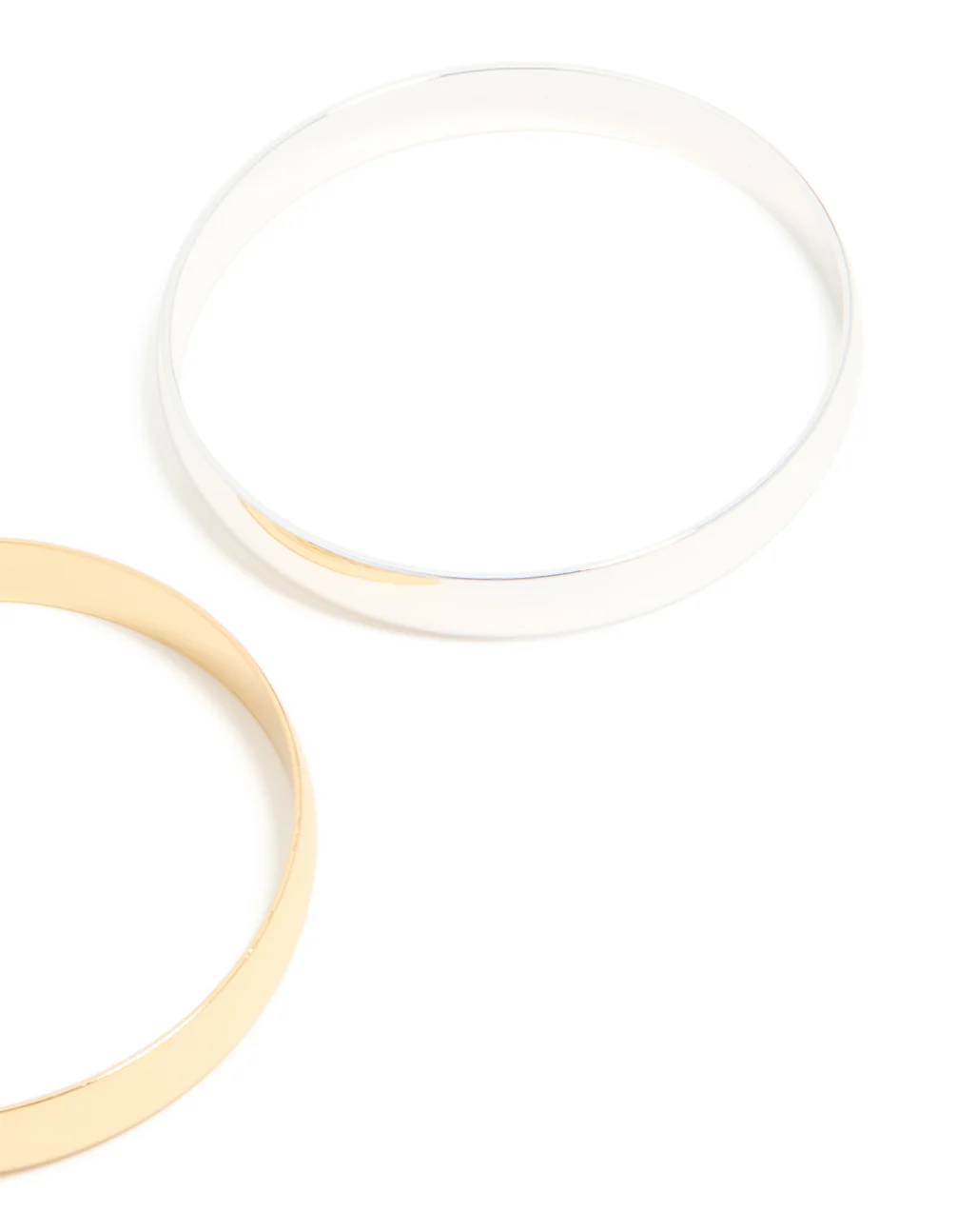 Mixed Metal Thick Classic Bangles 2-Pack - Image 3