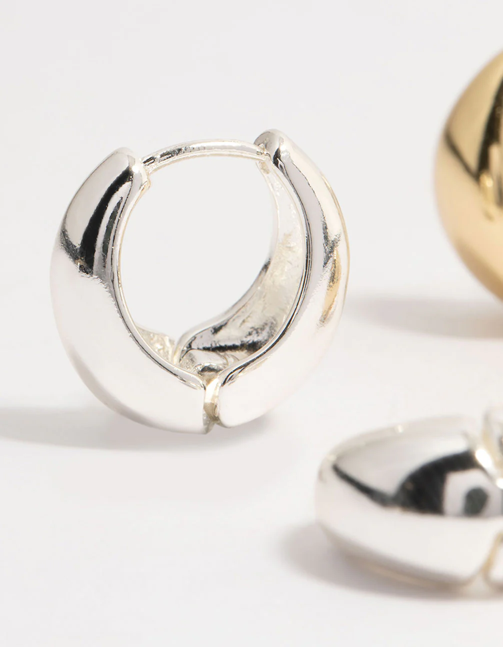 Mixed Metals Clean Hoop Earrings 2-Pack - Image 2