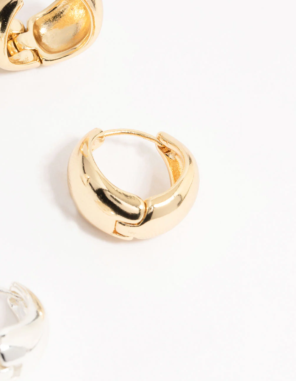 Mixed Metals Clean Hoop Earrings 2-Pack - Image 3