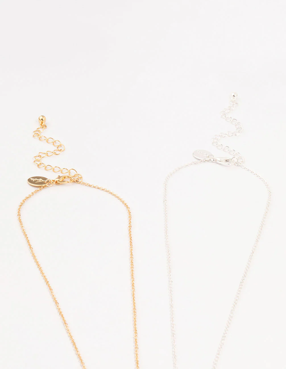Mixed Metals Cross Cubic Zirconia Pendant Necklace 2-Pack - Image 3