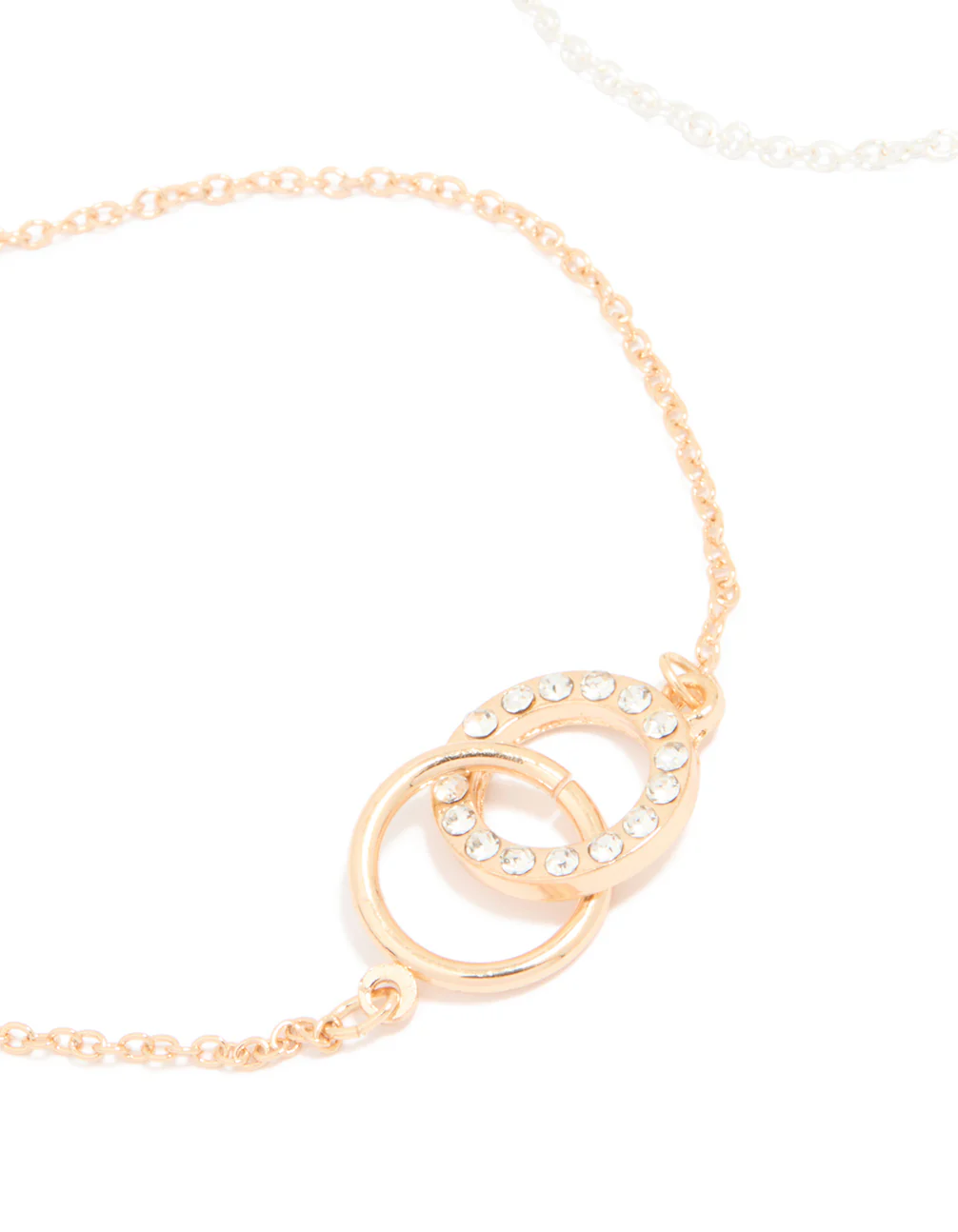 Mixed Metals Diamante Open Circle Bracelets 2-Pack - Image 2