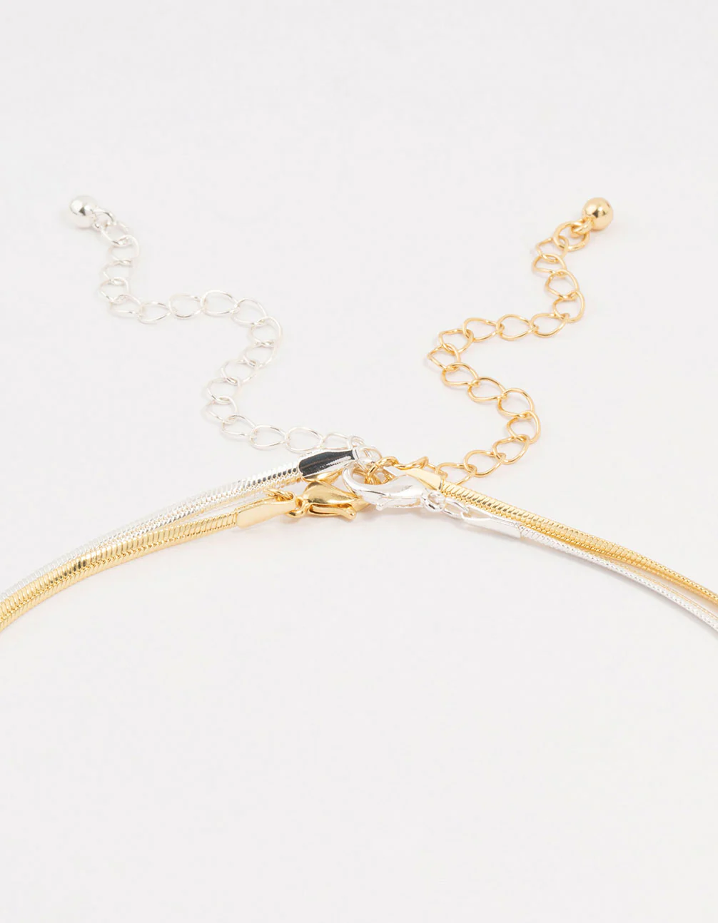 Mixed Metals  Double Chain Necklace - Image 3