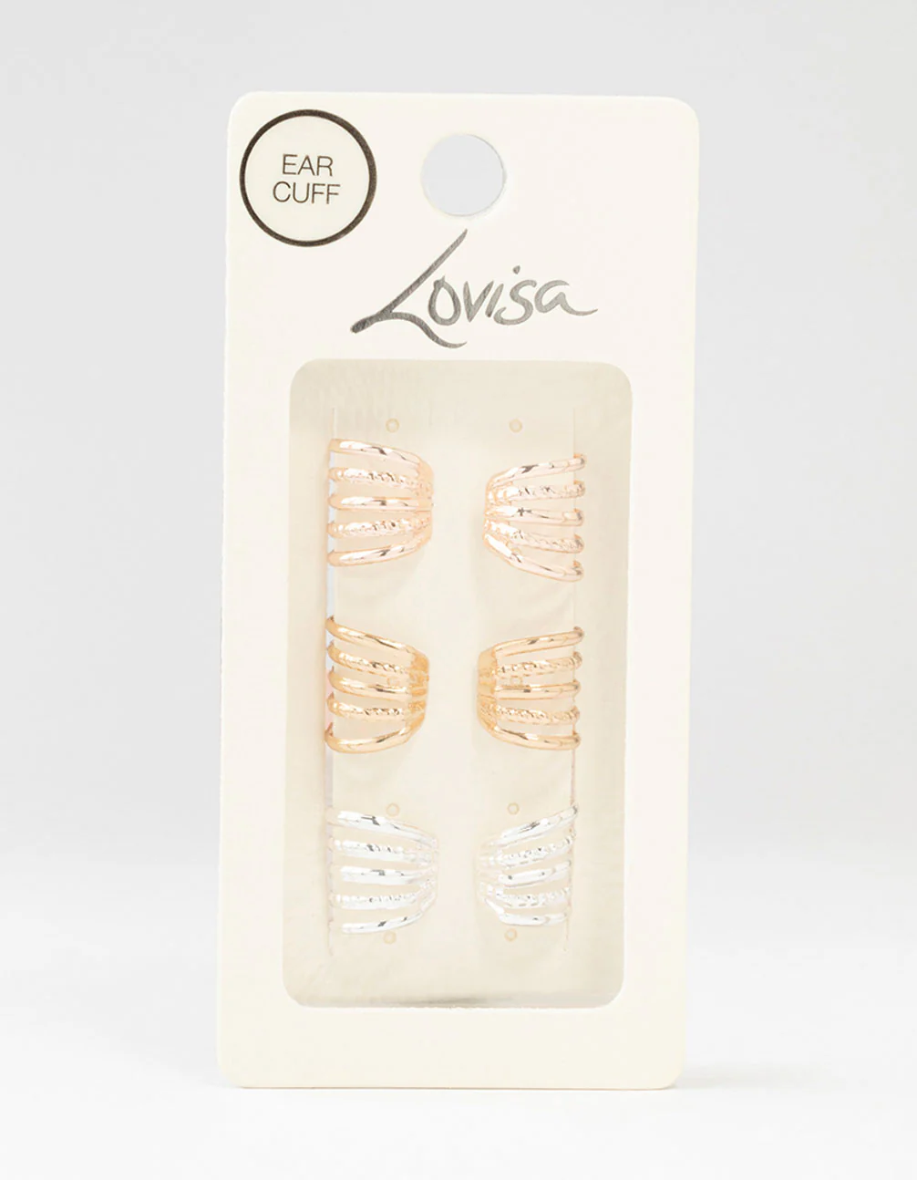 Mixed Metals Ear Cuffs 6-Pack - Image 3