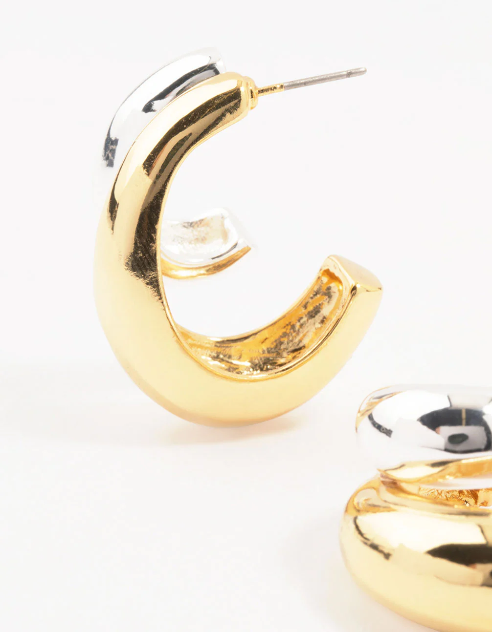 Mixed Metals Graduating Bubble Earrings - Image 2