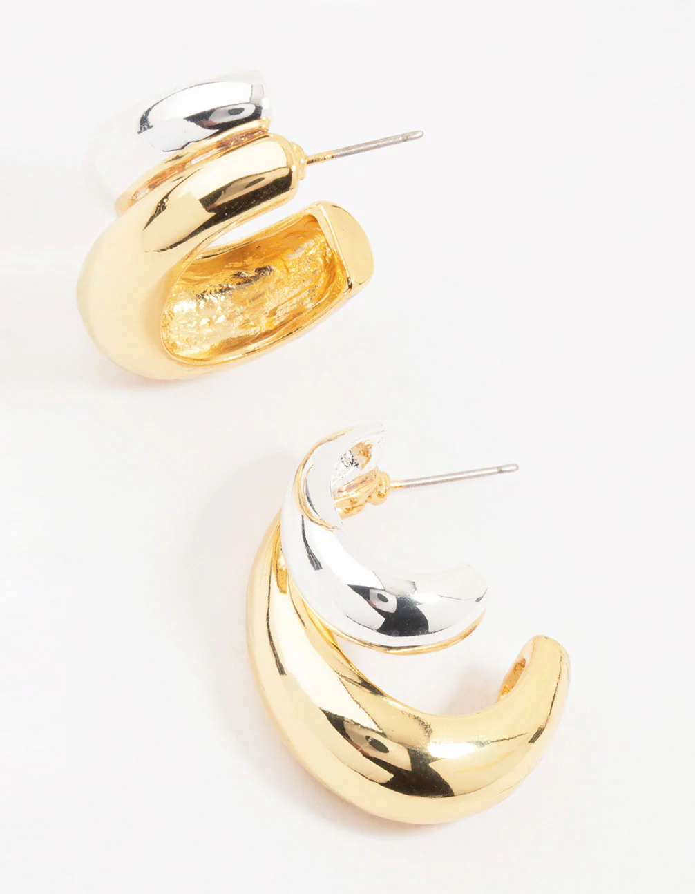Mixed Metals Graduating Bubble Earrings - Image 3