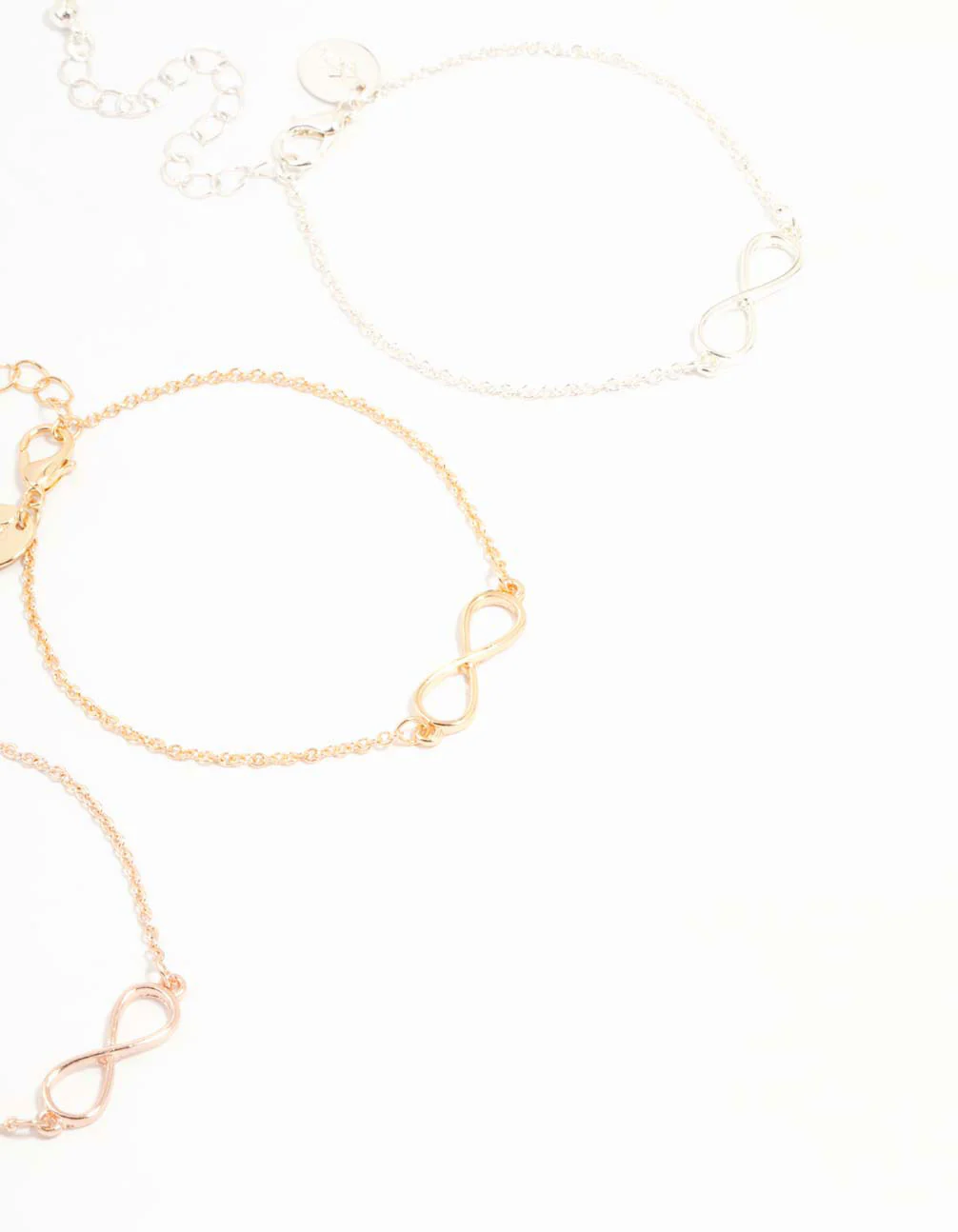 Mixed Metals Infinity Bracelets 3-Pack - Image 3