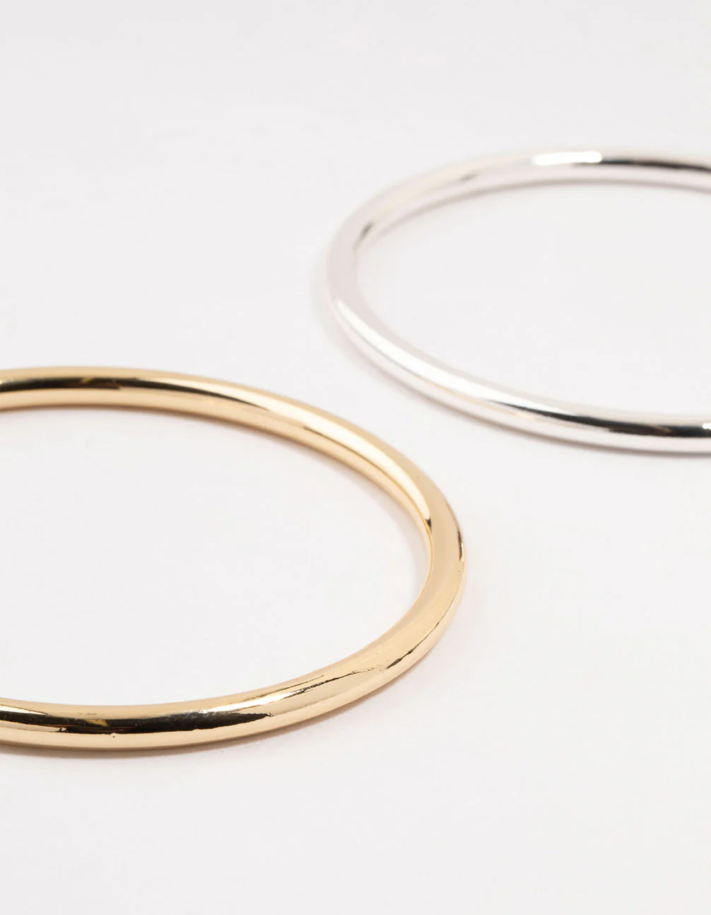Mixed Metals Round Bangles 2-Pack - Image 2