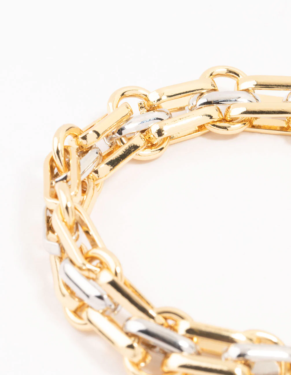 Mixed Metals Statement Toggle Chain Bracelet - Image 3