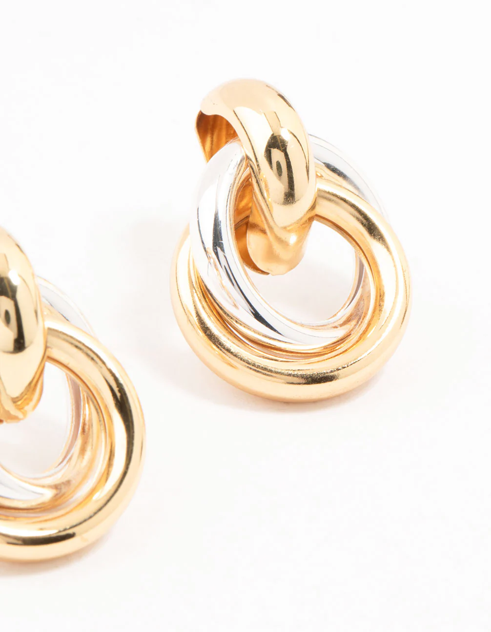 Mixed Metals Vintage Stud Earrings - Image 3