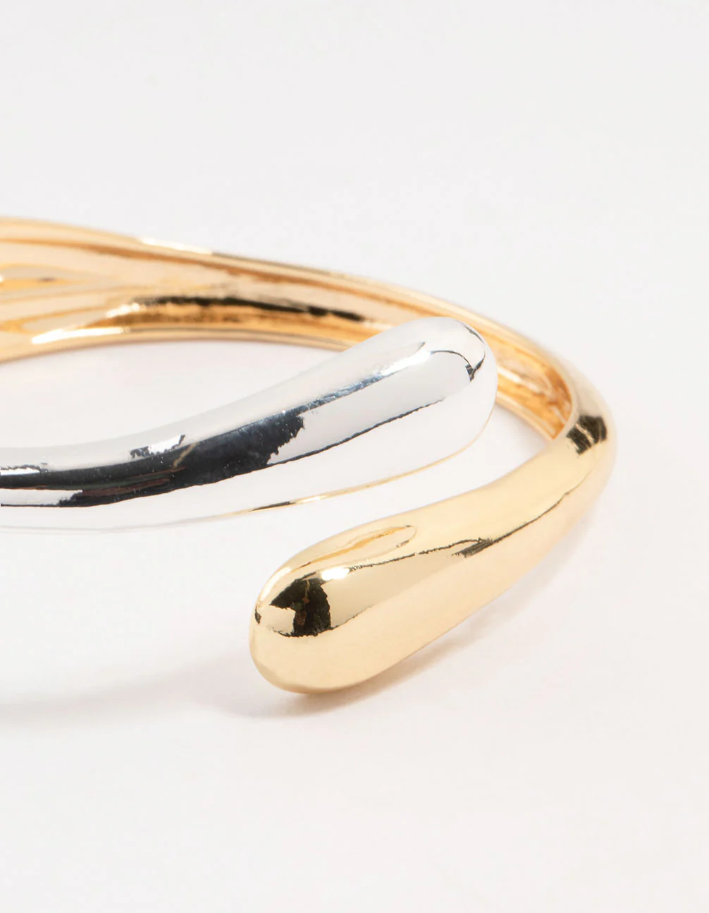 Mixed Metals Wrap Around Cuff Bracelet - Image 2