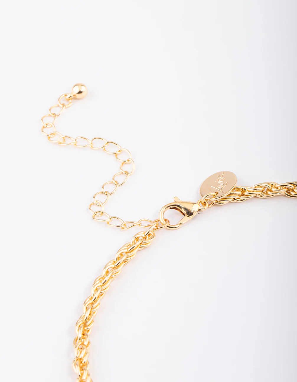 Gold Medium Twist Chain Necklace & Earrings Set - Image 3