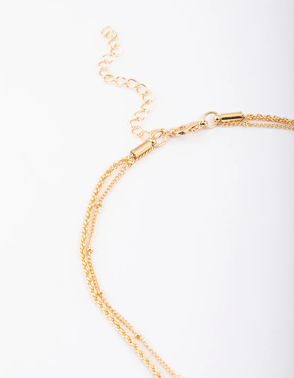 Gold Twist Station Necklace & Earrings Set - Image 3
