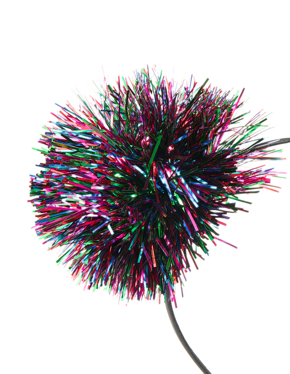 Multi Coloured Tinsel Fabric Headband - Image 2