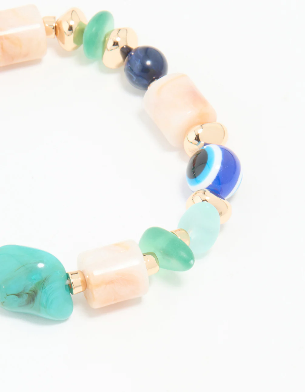Multicoloured Acrylic Beaded Stretch Bracelets 3-Pack - Image 5