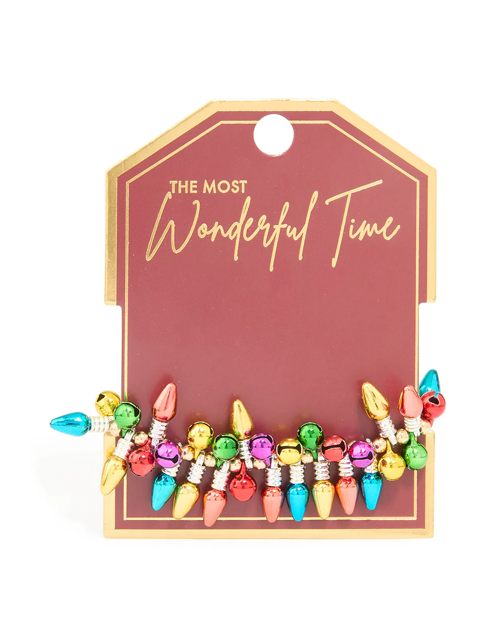 Multicoloured Mixed Metal Festive Lights Stretch Bracelet - Image 3