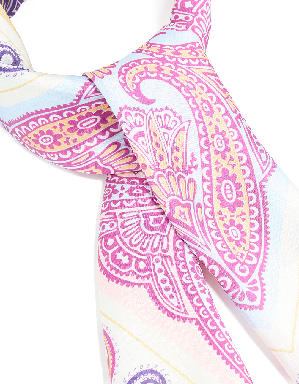 Multicoloured Paisley Square Fabric Scarf - Image 2