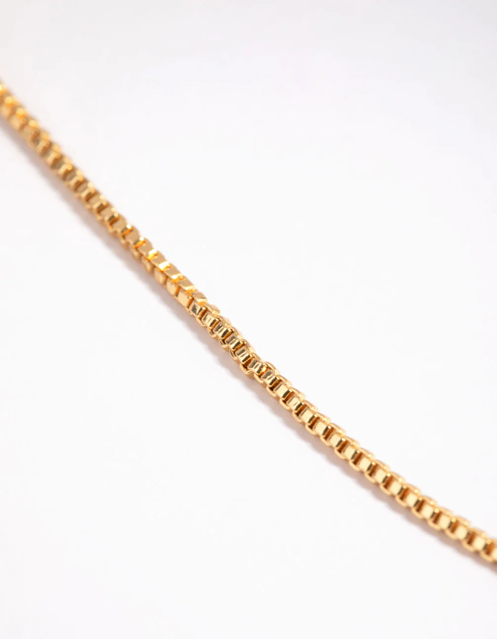 Gold Plated Short Box Chain Necklace - Image 3