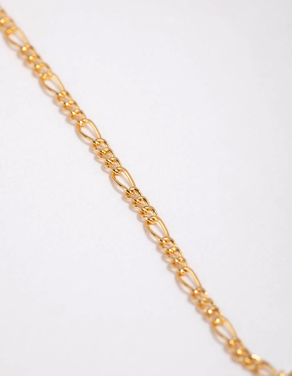 Gold Plated Medium Figaro Necklace - Image 3