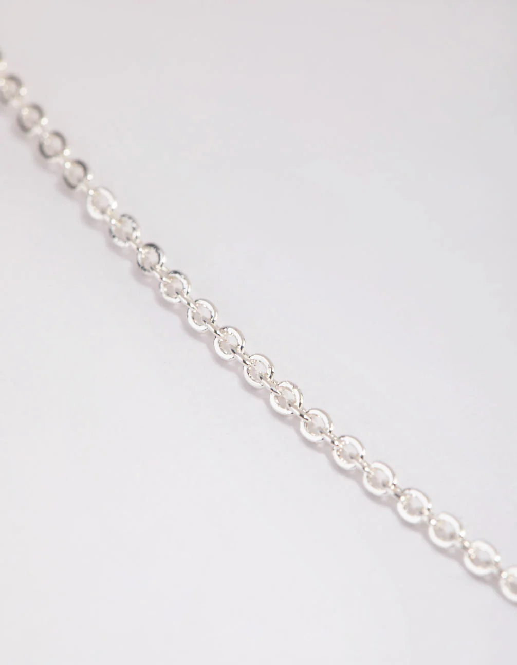 Silver Plated Short Plain Chain Necklace - Image 3