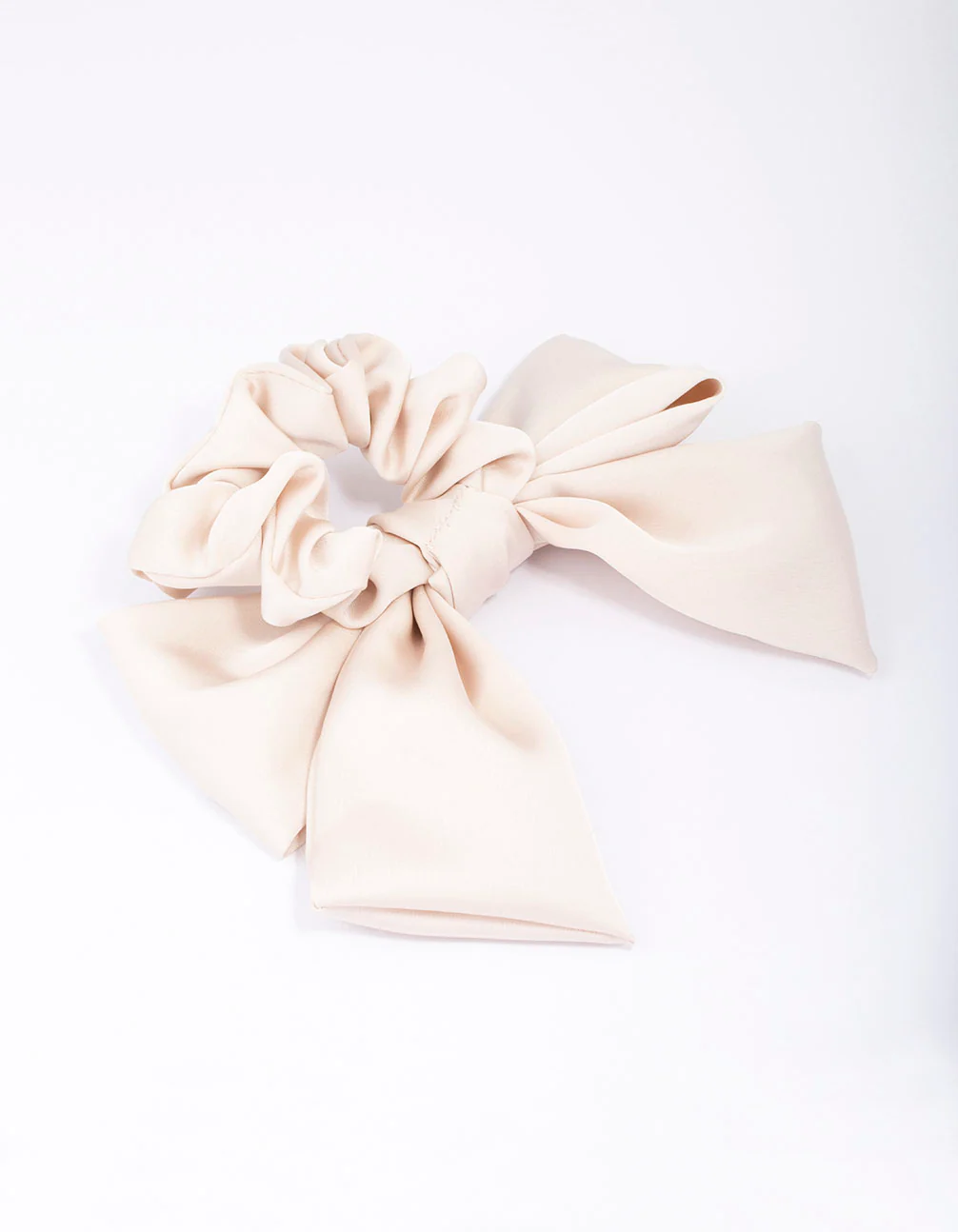 Natural Coloured Bow Hair Scrunchie - Image 3