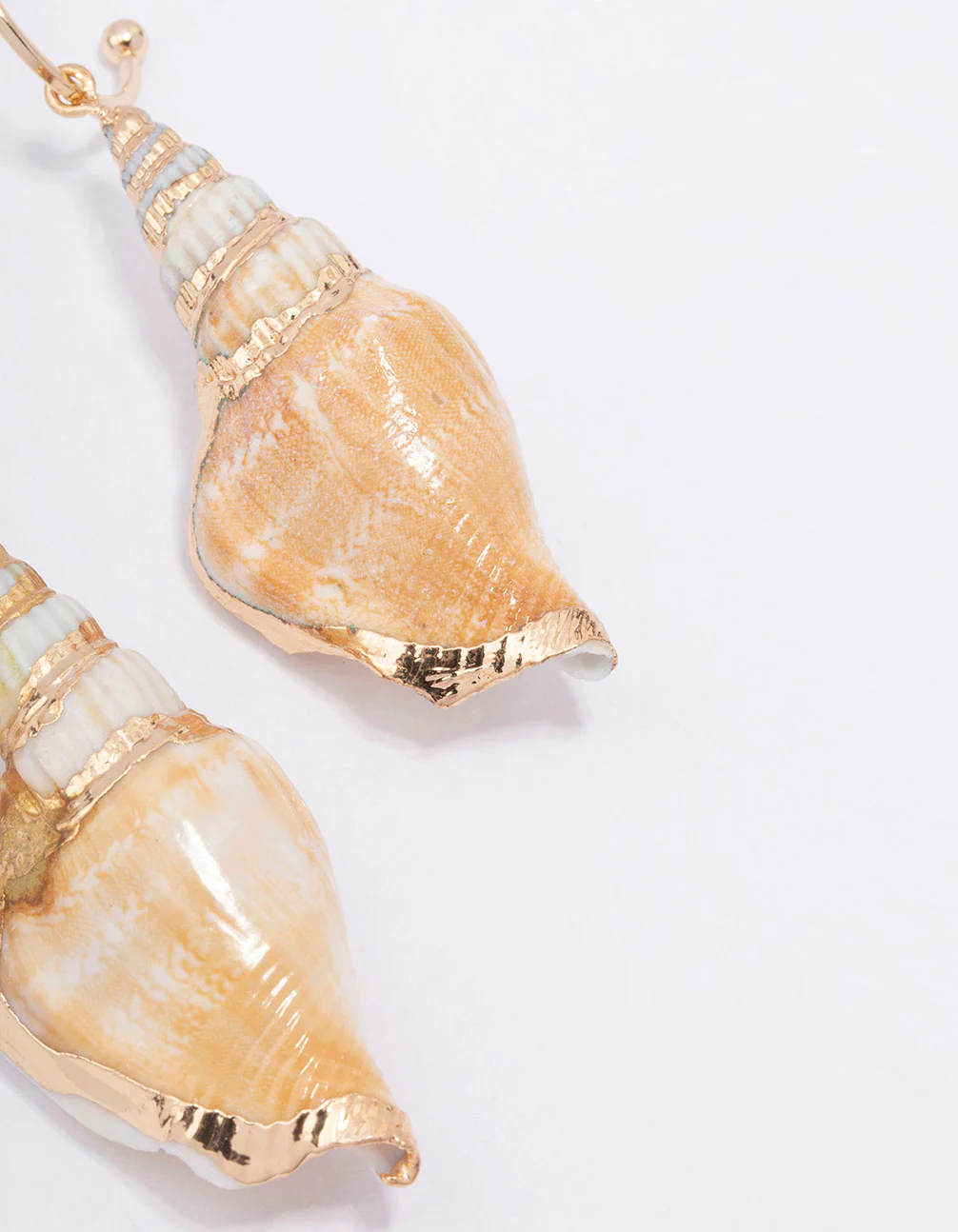 Genuine Shell Large Hoop Earrings - Image 3