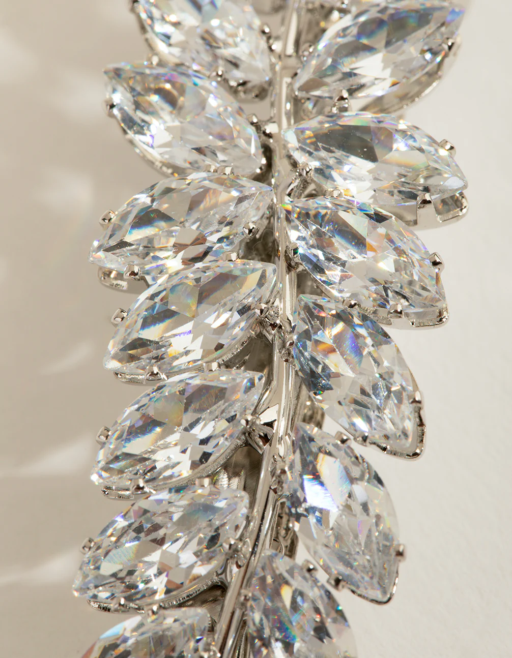 Navette Crystal Laurel Clip - Image 3