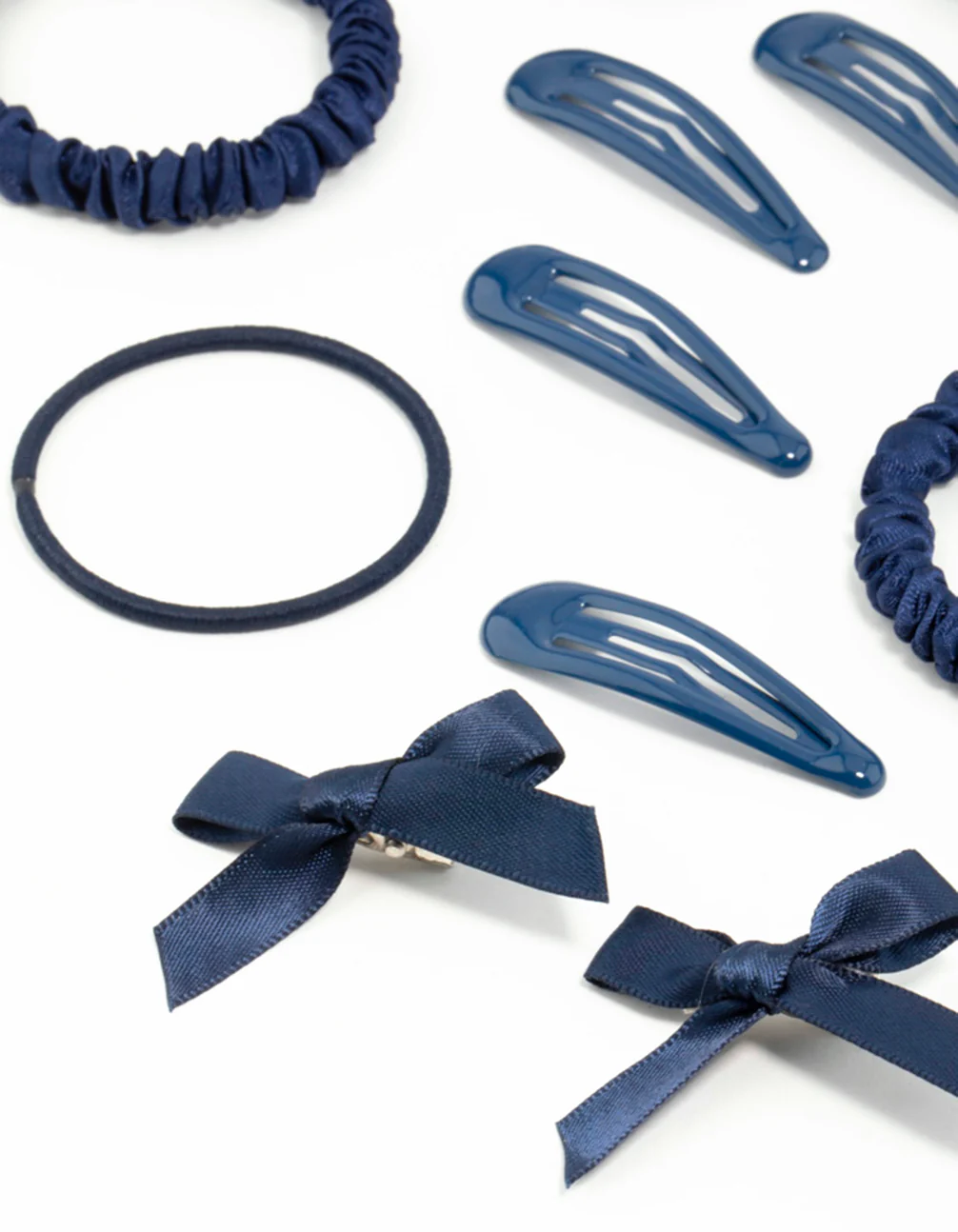 Navy Hair Tie & Clip Pack - Image 2