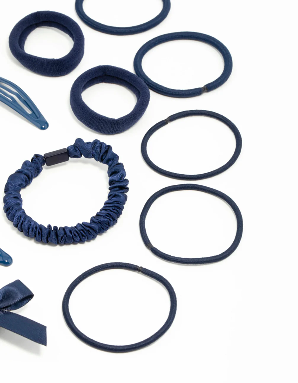 Navy Hair Tie & Clip Pack - Image 3