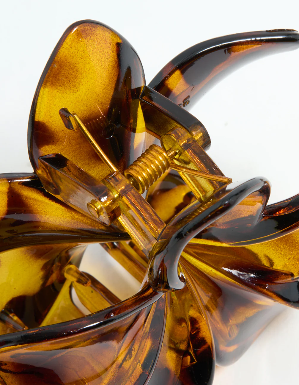 Neutral Acrylic Frangipani Flower Claw Clip - Image 3
