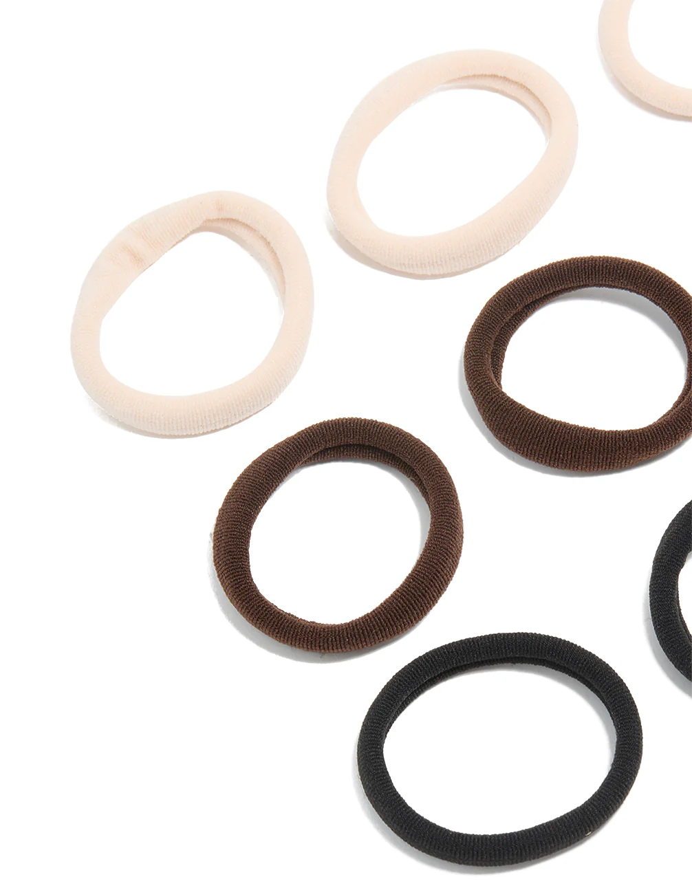 Neutral Toned Soft Hair Ties 12-Pack - Image 2