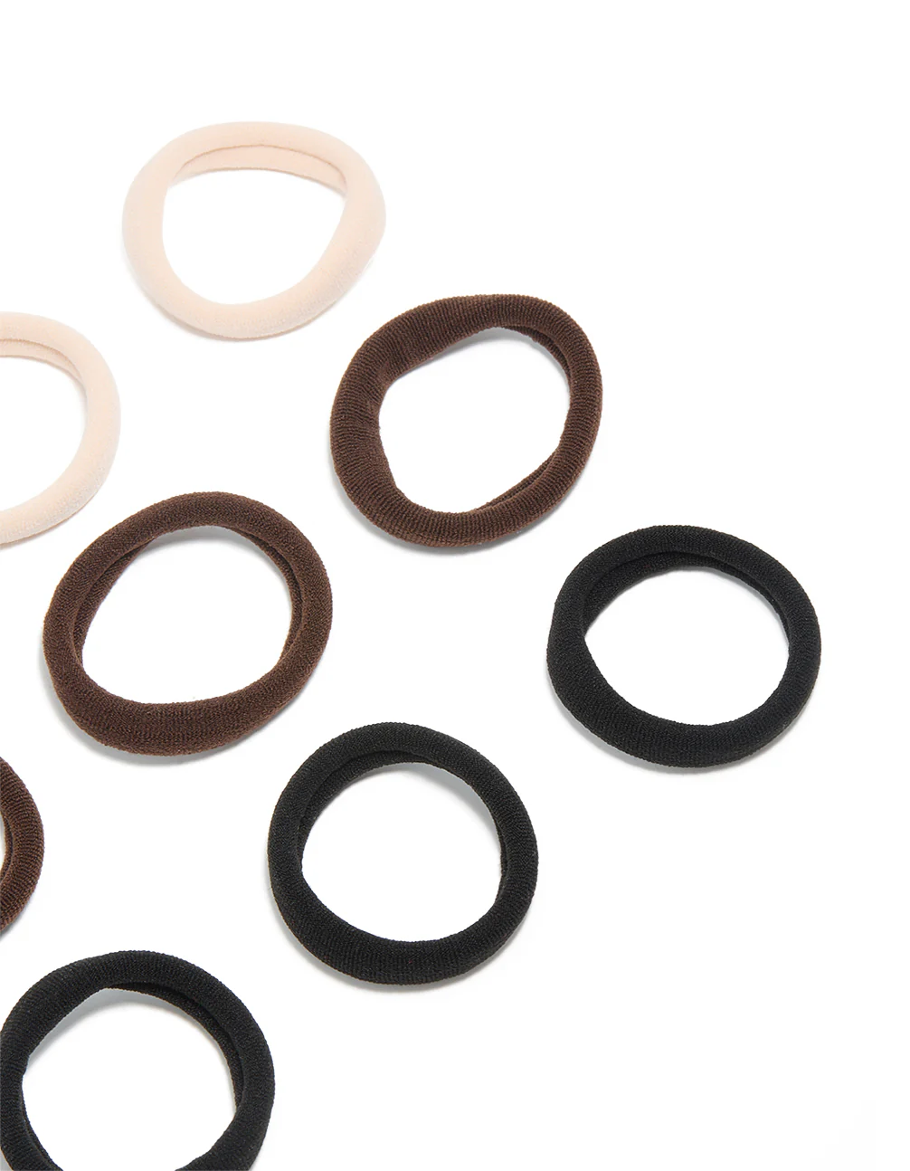 Neutral Toned Soft Hair Ties 12-Pack - Image 3