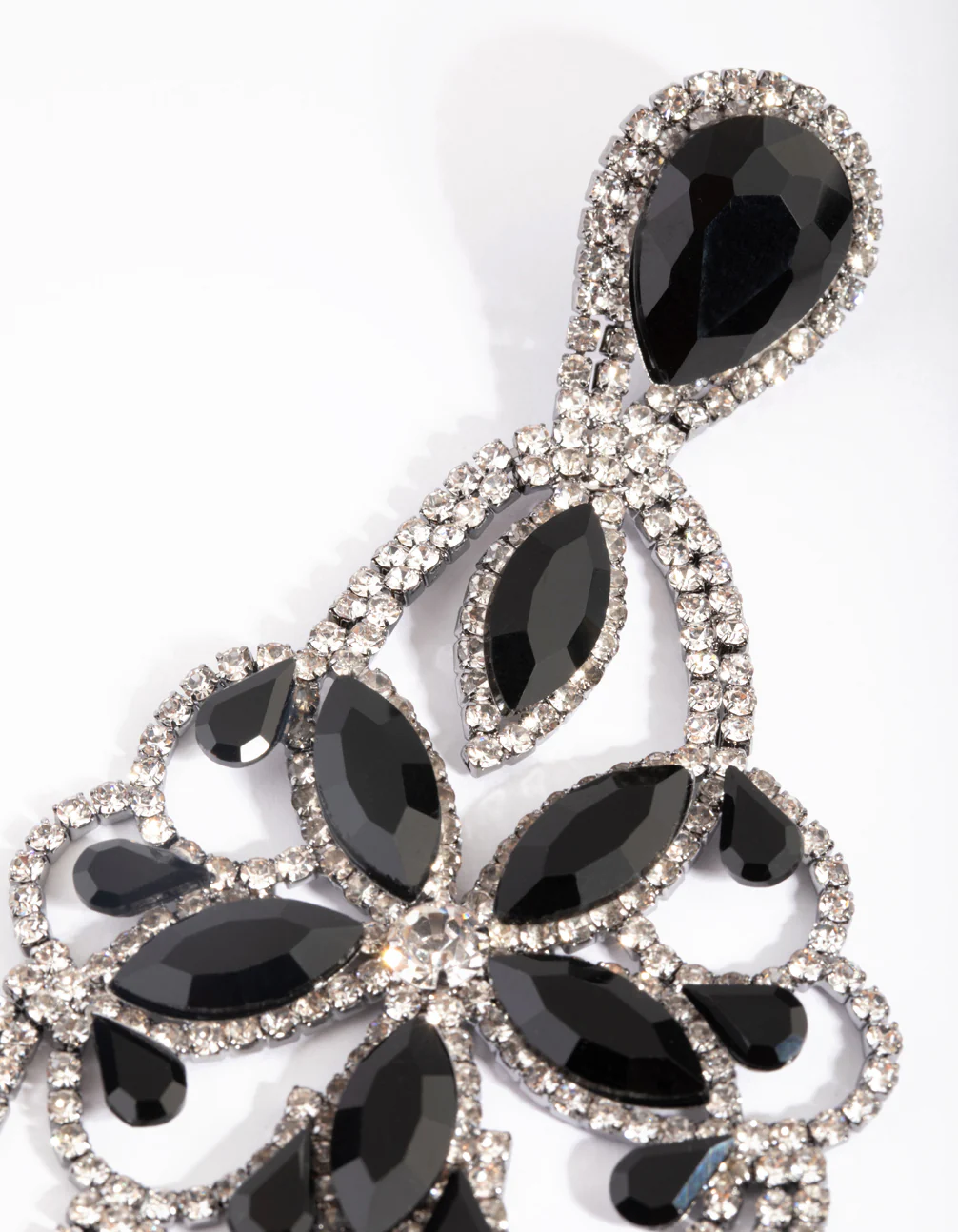 Gunmetal Statement Drop Earrings - Image 2
