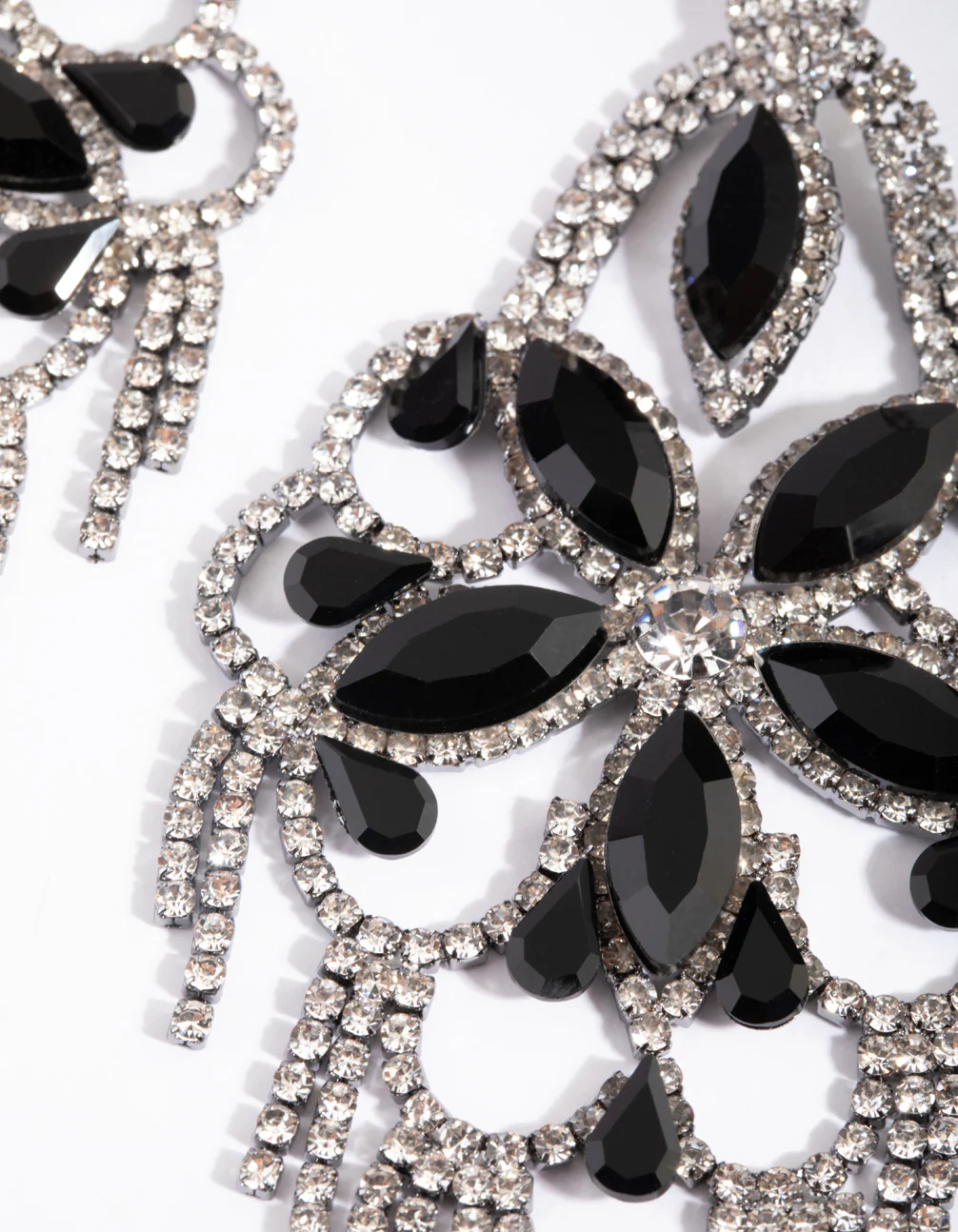 Gunmetal Statement Drop Earrings - Image 3