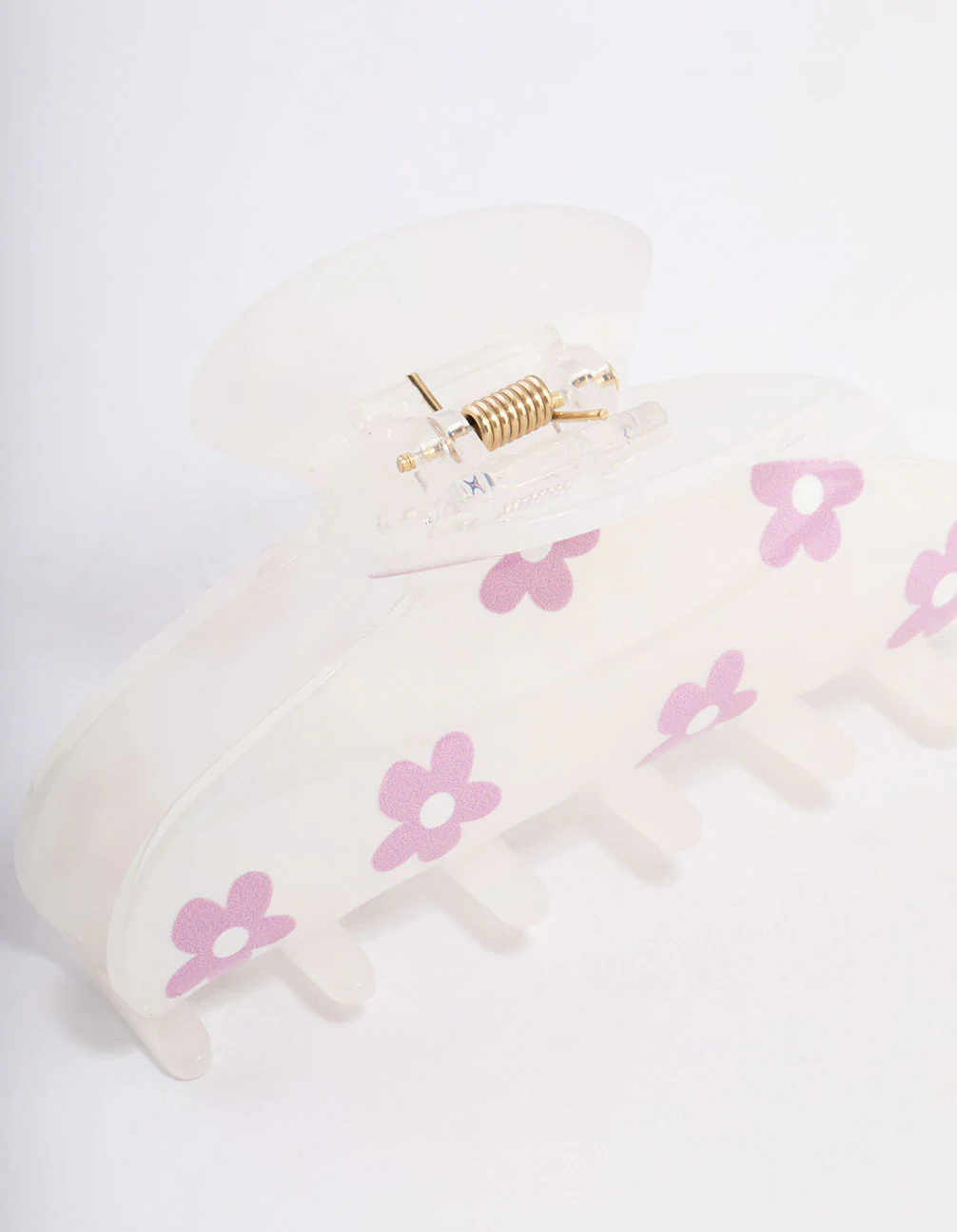 Acrylic Purple Flower Claw Clip - Image 3