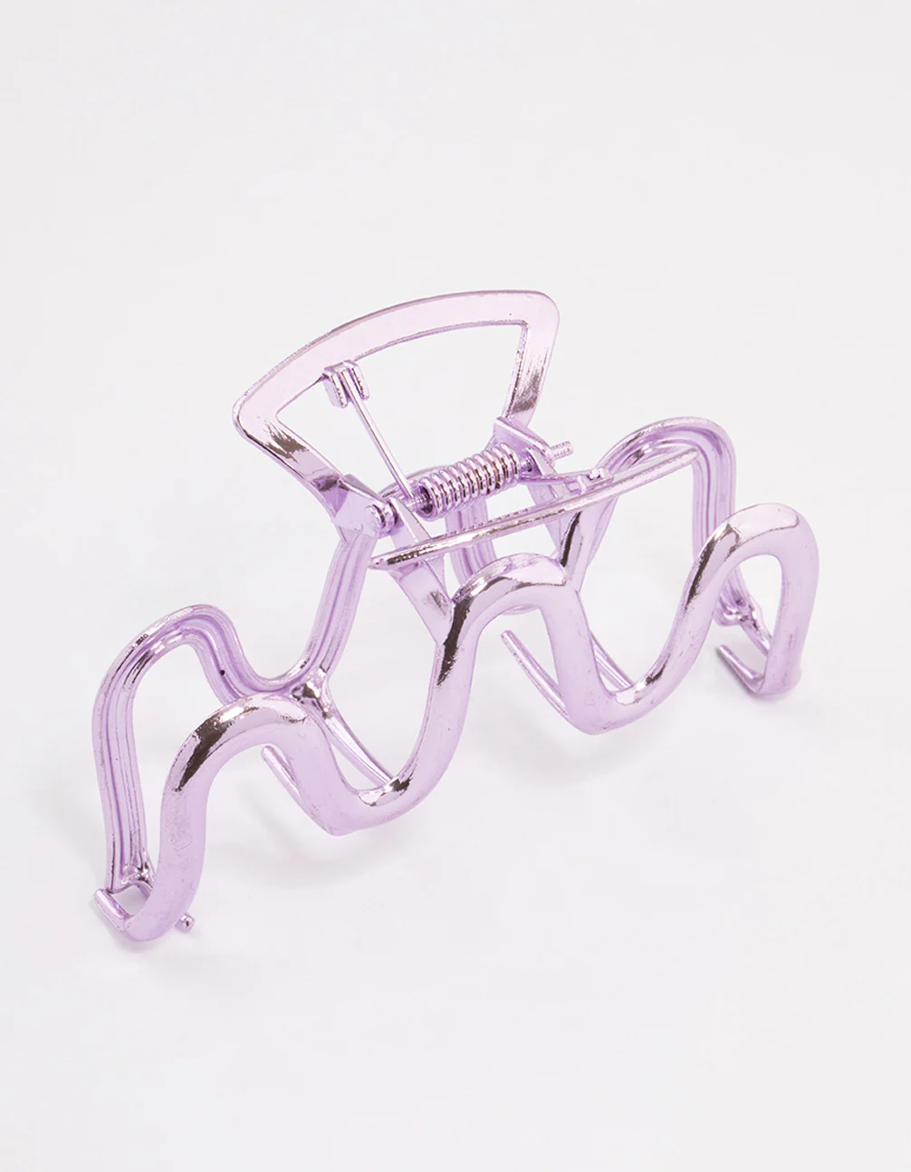 Pink Coated Wave Claw Clip - Image 2