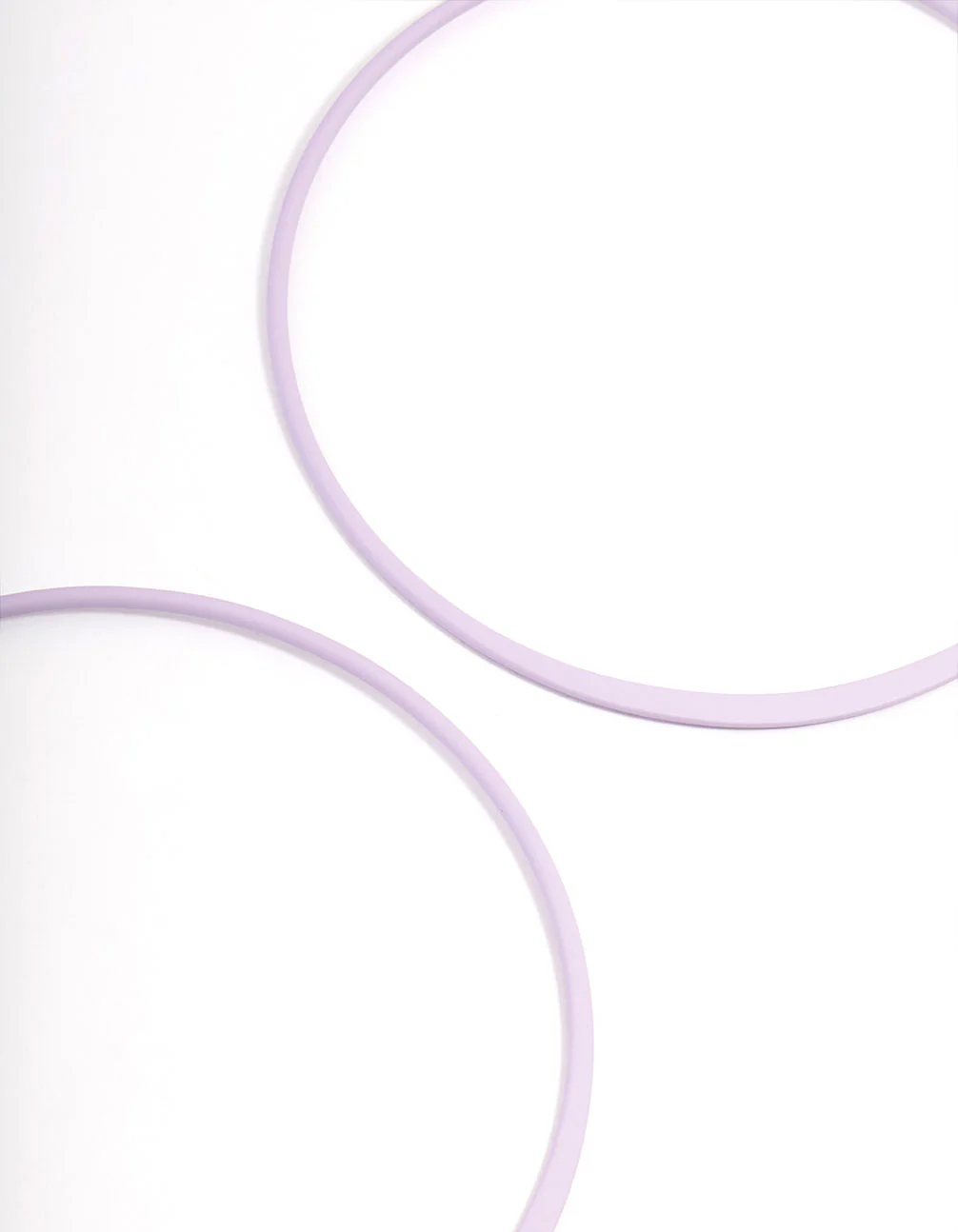 Purple Coated Felt Edge Hoop Earrings 9cm - Image 3
