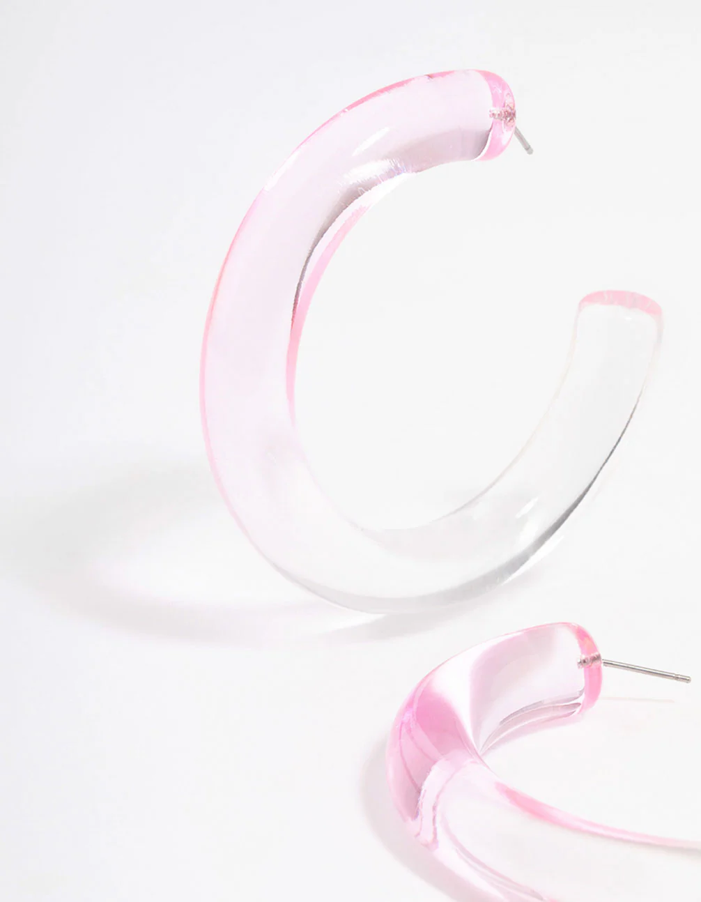 Pink Ombre Hoop Earrings - Image 2