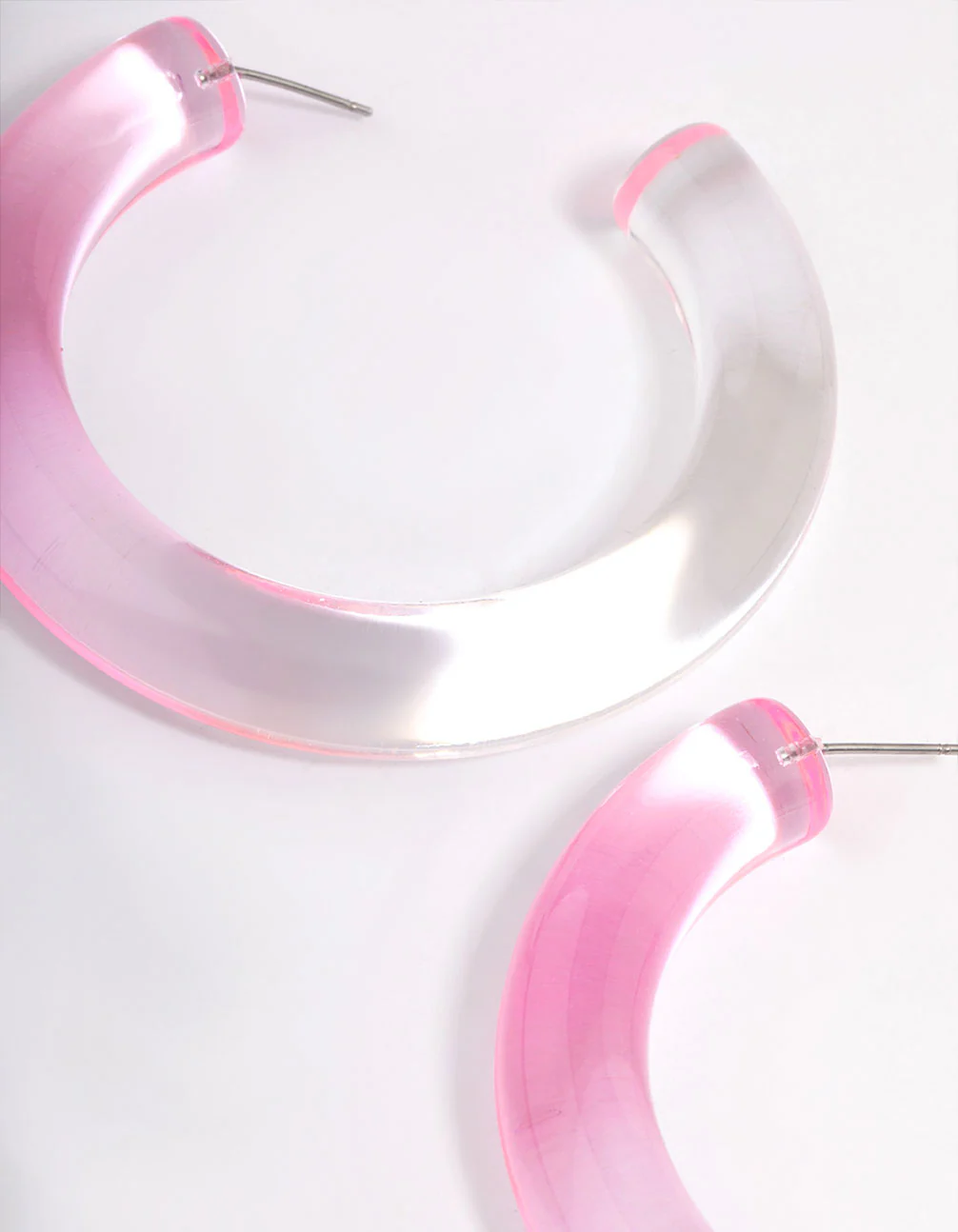 Pink Ombre Hoop Earrings - Image 3