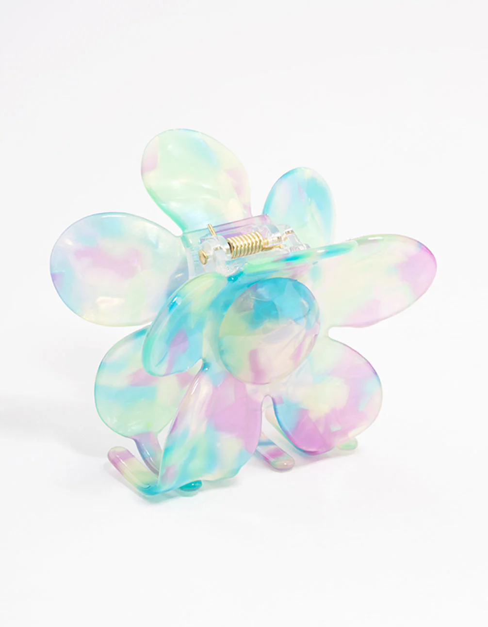 Blue & Purple Statement Flower Claw Clip - Image 2