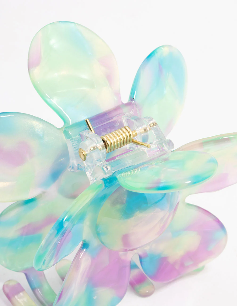 Blue & Purple Statement Flower Claw Clip - Image 3