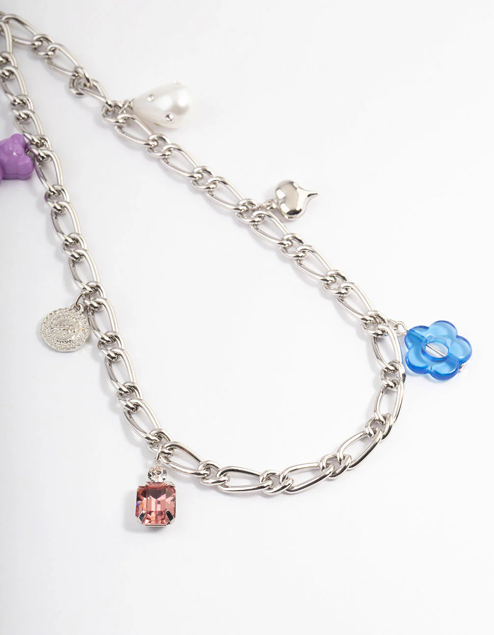 Silver Multi Charm Phone Strap - Image 3