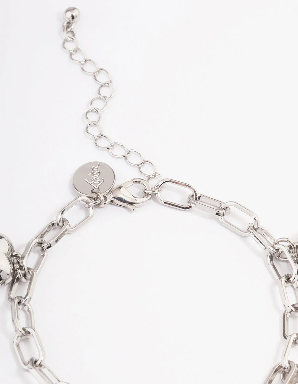Silver Puffy Heart Bracelet - Image 3