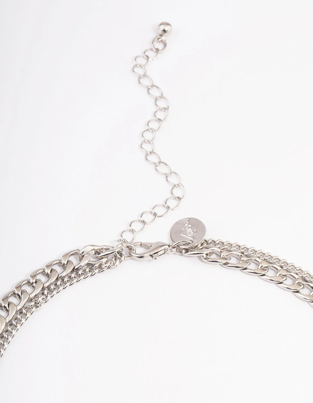 Silver Puffy Heart Multi-Necklace - Image 3