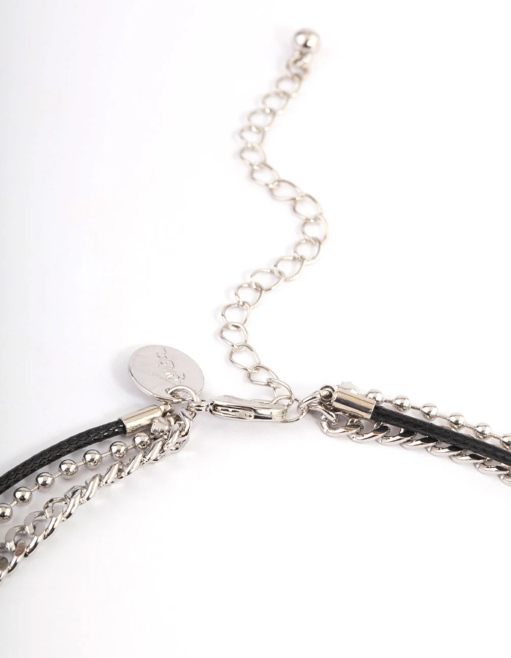 Silver Acrylic Flower Necklace - Image 3