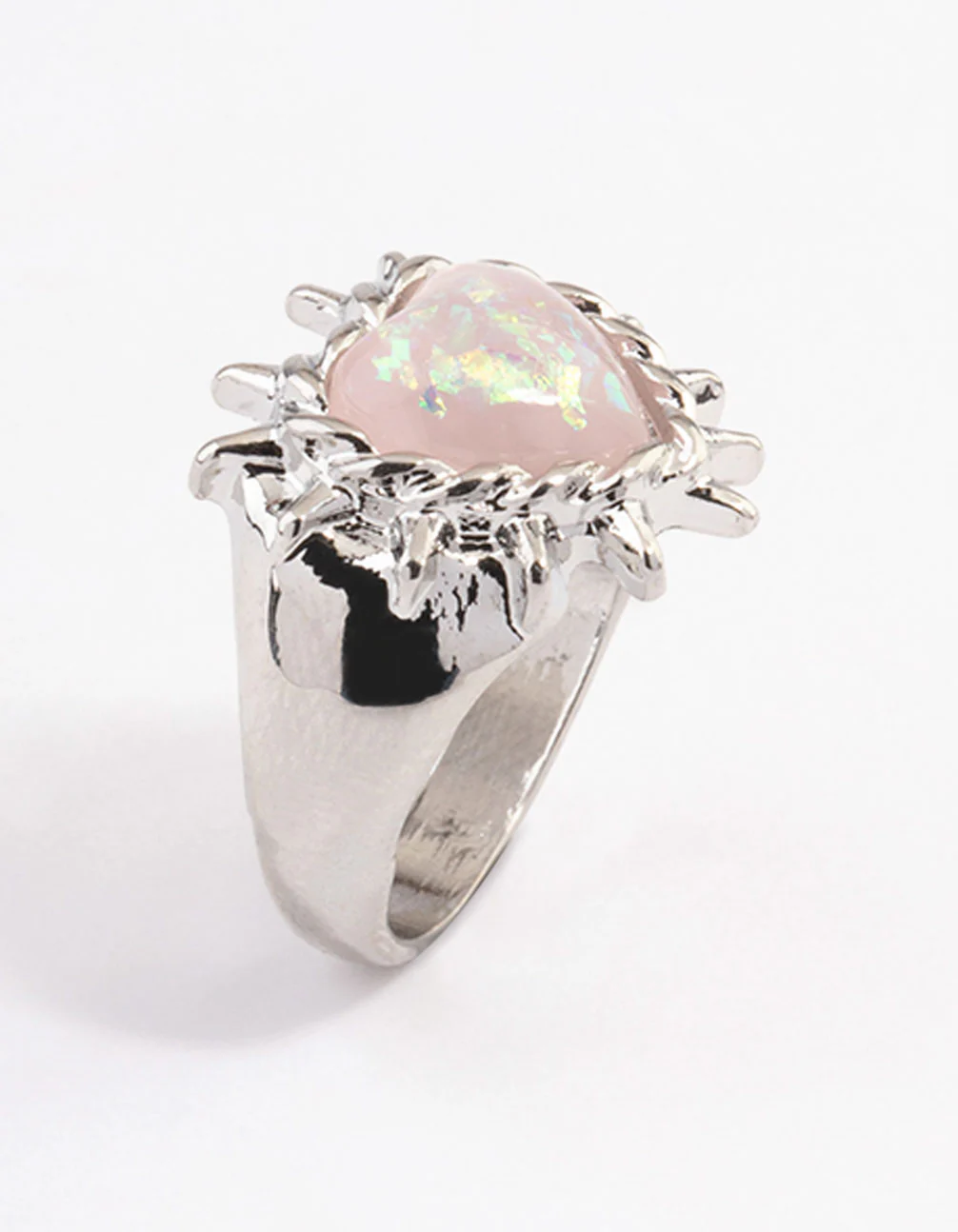 Silver Spark Heart Ring - Image 3